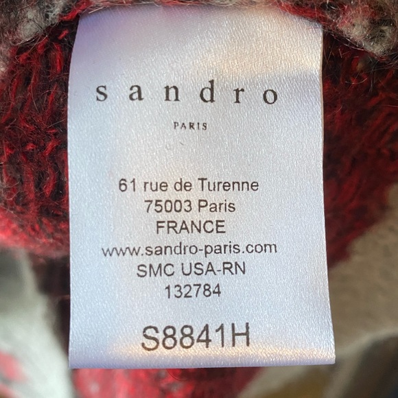 Sandro Plaid Sweater - Picture 4 of 7